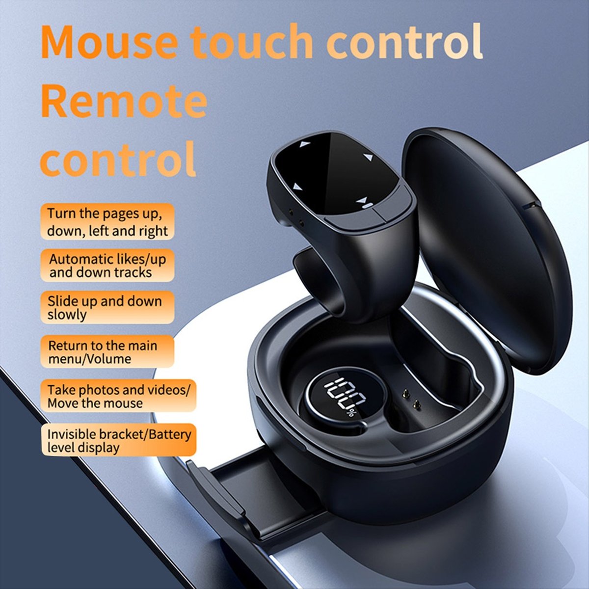 Bltouch - 《工場直販》-12Pro電子書籍ページターナーBluetoothワイヤレスリングリモコンタッチスクリーンページクリッカービデオ写真撮影Bl