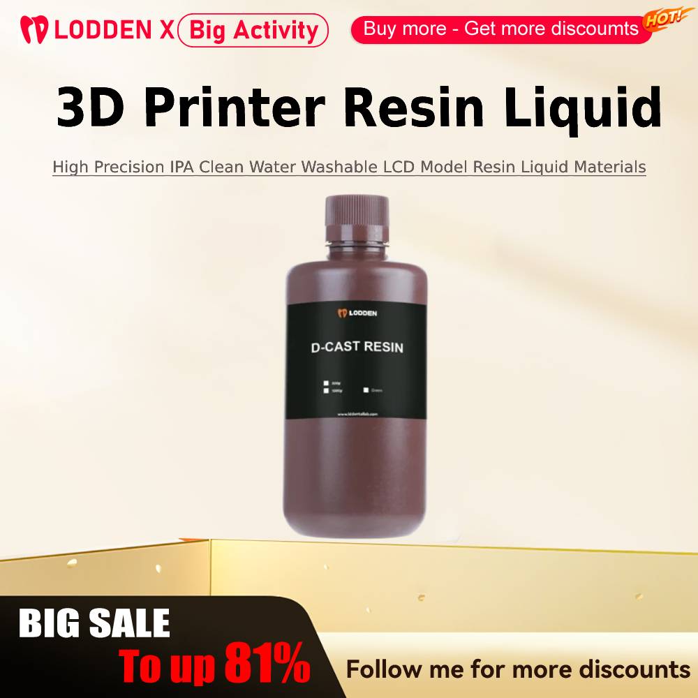 Resin Printer - Lodden 3D プリンタ樹脂液体 385/405nm 高精度 IPA