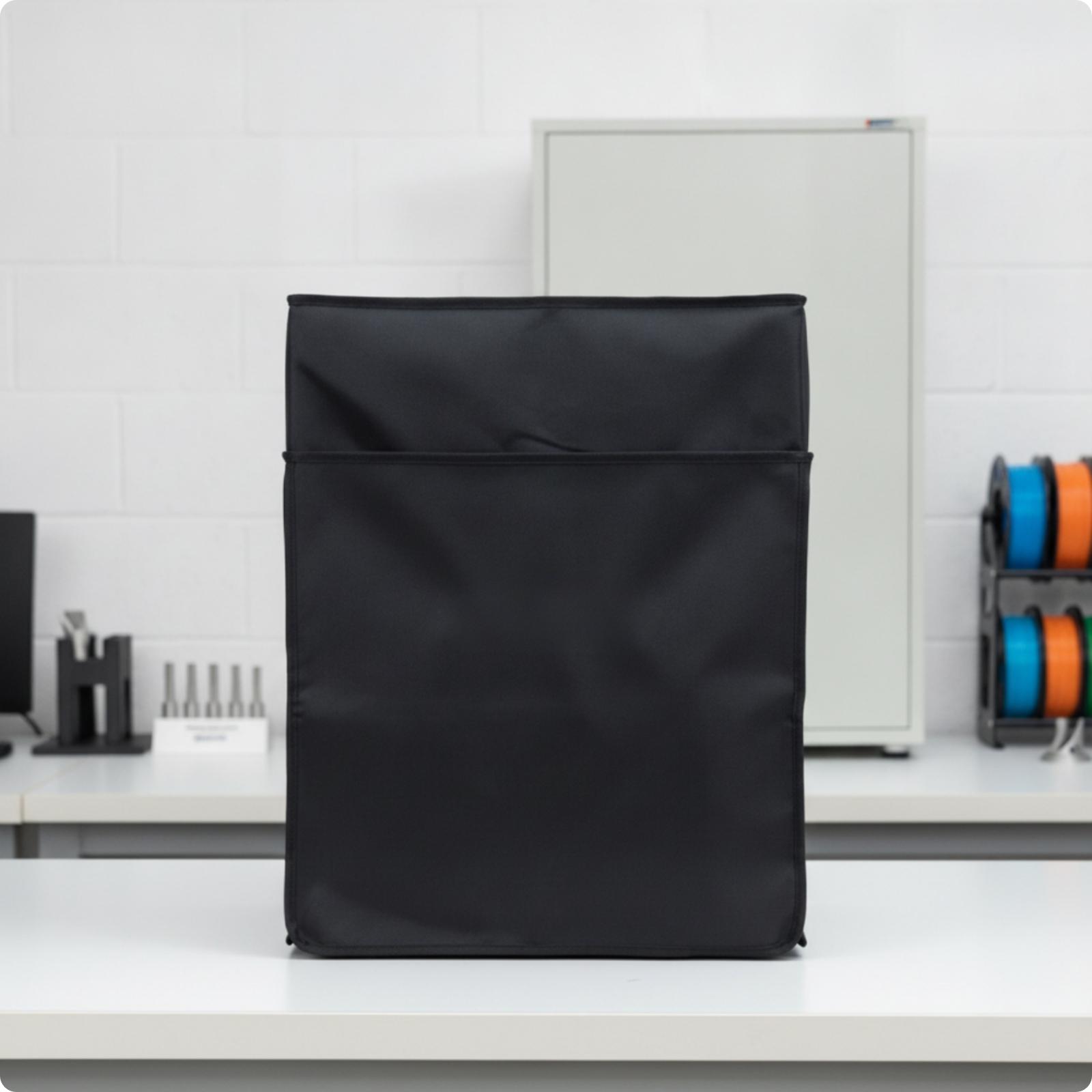 Enclosure 3D Printer - AD5X用3Dプリンター用シールドカバー。難燃性アルミニウム製で、ファスナーと持ち運び用ハンドルが付いており、布製の防塵カバーとしても使用可能。