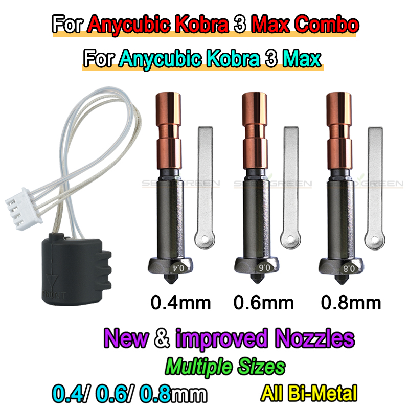 Hotend 0.4Mm - 新しいアップグレードノズル Anycubic Kobra 3 最大ノズルホットエンド Kobra