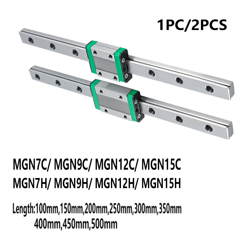Linear Rail Mgn12H Set - MGN7、MGN9、MGN12、MGN15：小型リニアレール1本（100～500mm）＋MGN7H/C、MGN9H/C、MGN12H/C、MGN15H/C：CNC部品用スライドブロック1個