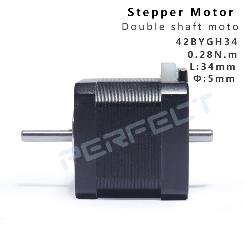 Closed Loop Stepper Motor Nema 17 - ダブルシャフトモーター 42BYGH34 Nema 17 ステッピングモーター 0.28N