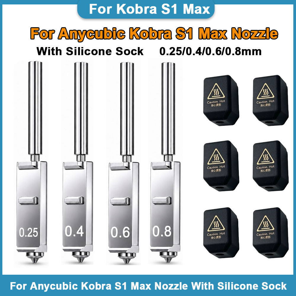 Anycubic Kobra S1 Max用硬化鋼ノズル、シ - Hotend 0.4Mm のレビューと価格