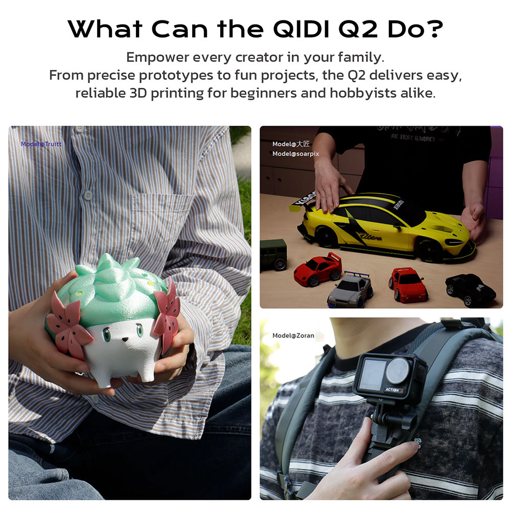 QIDI Q2 3Dプリンター – 精密レベリング、600m - Enclosure 3D Printer のレビューと価格