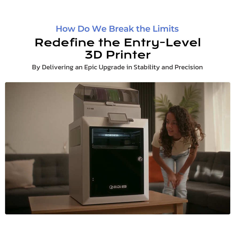 QIDI Q2 3Dプリンター – 精密レベリング、600m - Enclosure 3D Printer のレビューと価格