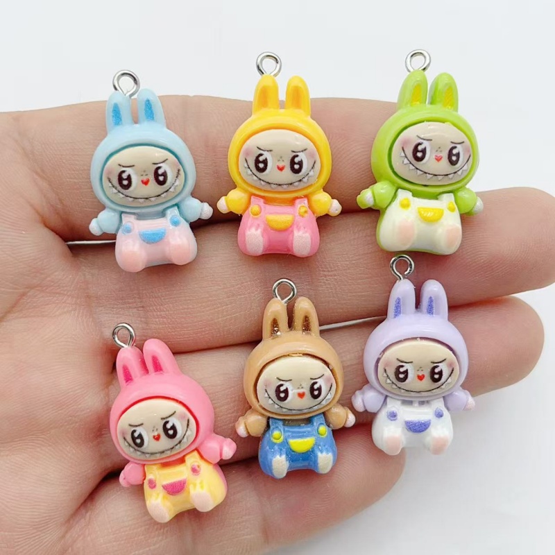 10 個かわいいウサギイチゴハウス樹脂チャーム素敵な漫画の動 - Resin のレビューと価格